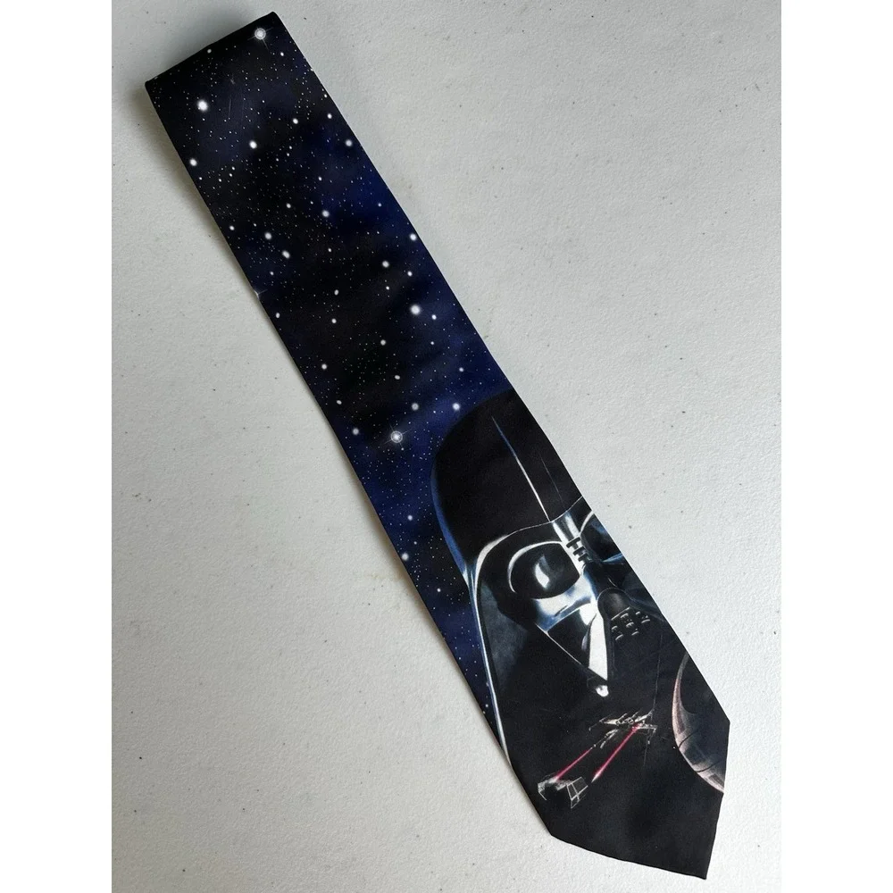 Vintage 1995 Ralph Marlin Star Wars Darth Vader Video Art Necktie Tie